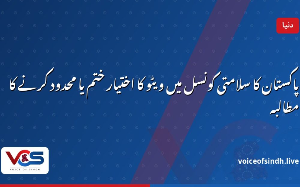 پاکستان کا سلامتی کونسل میں ویٹو کا اختیار ختم یا محدود کرنے کا مطالبہ